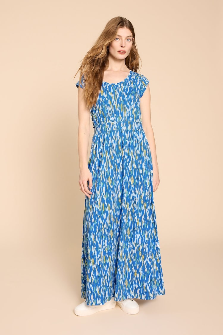 White Stuff Blue Darcie Jersey Maxi Dress - Image 1 of 7