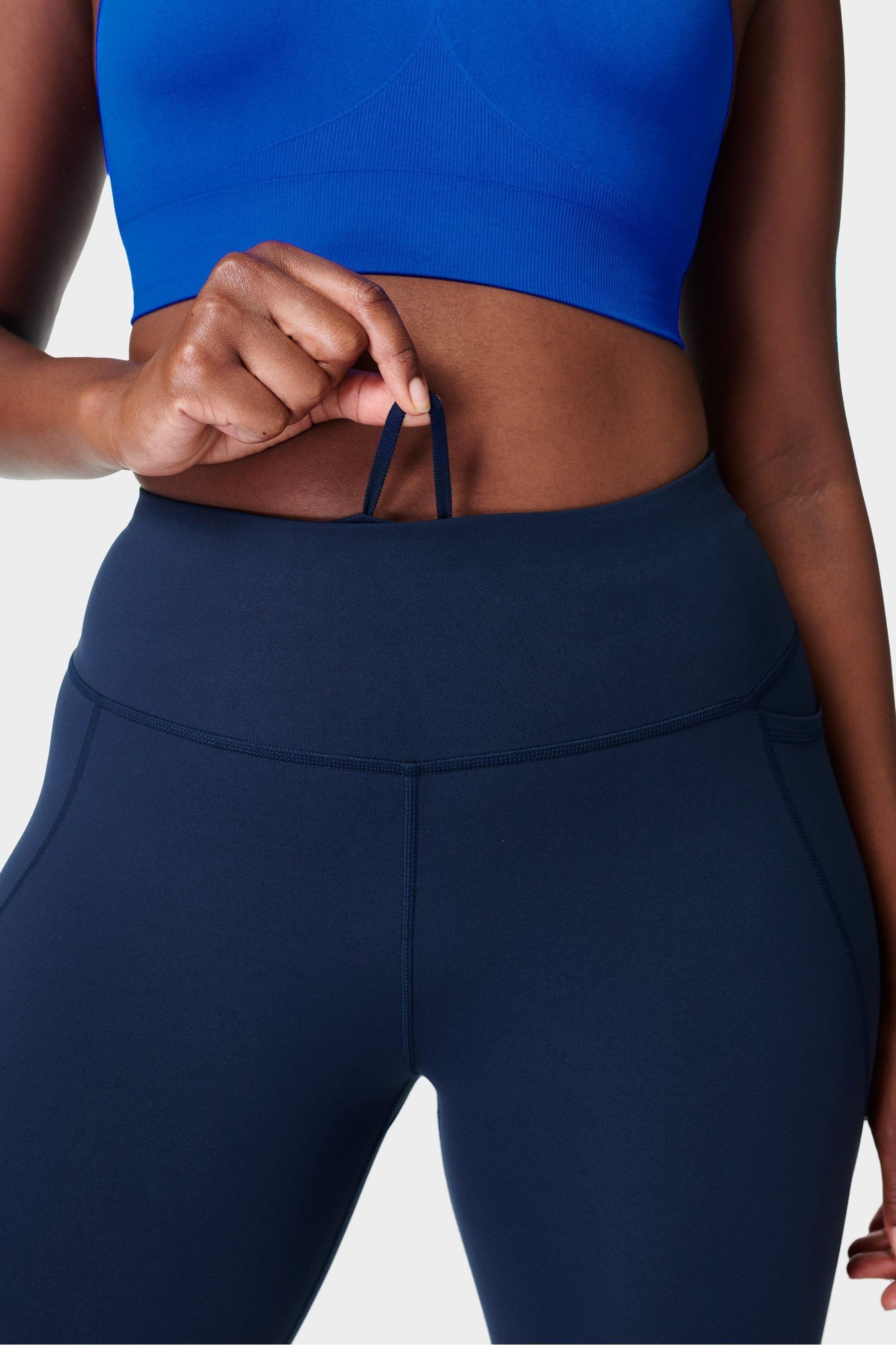 Navy cropped sports leggings best sale