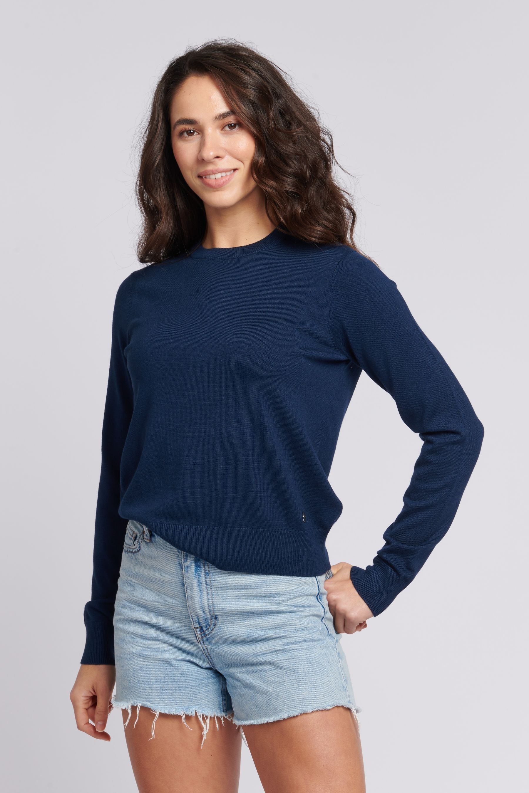 Buy U.S. Polo Assn. Dark Blue Regular Fit Womens Crew Neck Jumper from Next Luxembourg