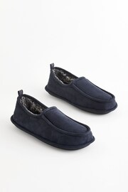 Navy Fur Lined Slippers - Image 2 of 7