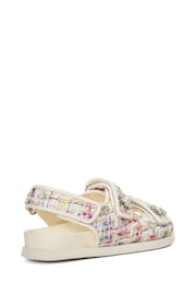 Dune London Cream Lamara Double Strap Footbed Sandals - Image 5 of 6