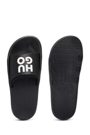 HUGO Black Slides with Logo-Branded Straps - Image 4 of 5