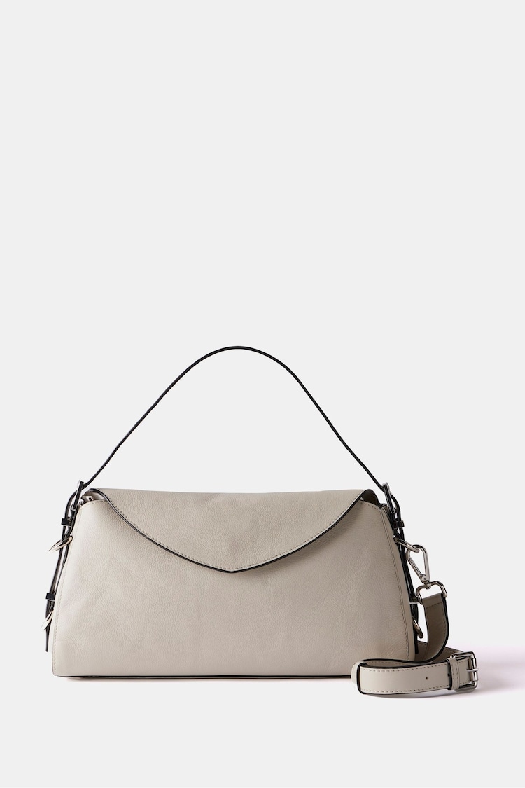 Mint Velvet Cream Leather Shoulder Bag - Image 1 of 4