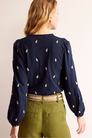 Boden Blue Marina Embroidered Shirt - Image 3 of 5