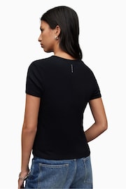 AllSaints Black Evie T-Shirt - Image 6 of 7