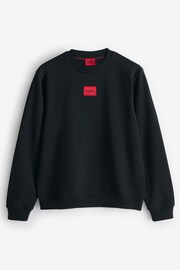 HUGO Logo Label Black Sweatshirt in Cotton Terry - Image 5 of 5