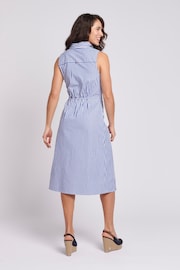 U.S. Polo Assn. Womens Blue Striped Sleeveless Shirt Dress - Image 2 of 8