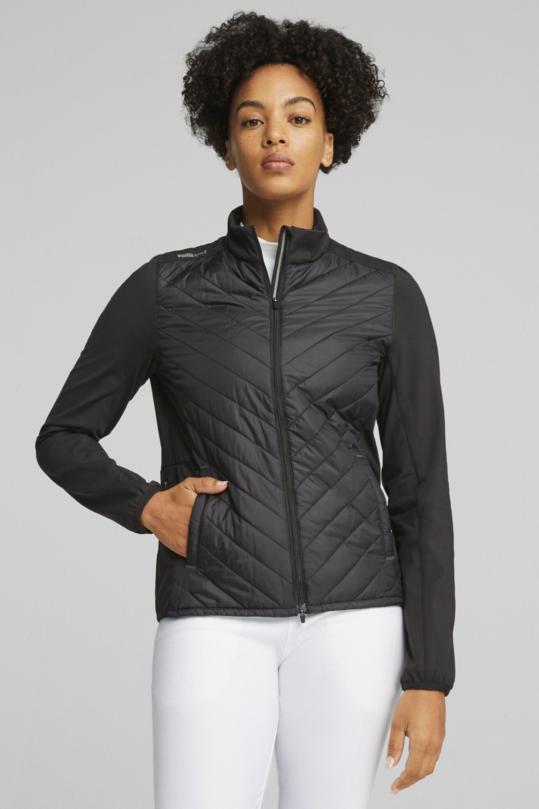 Buy Puma Black Frost Golf Quilted Womens Jacket from the Next UK online shop