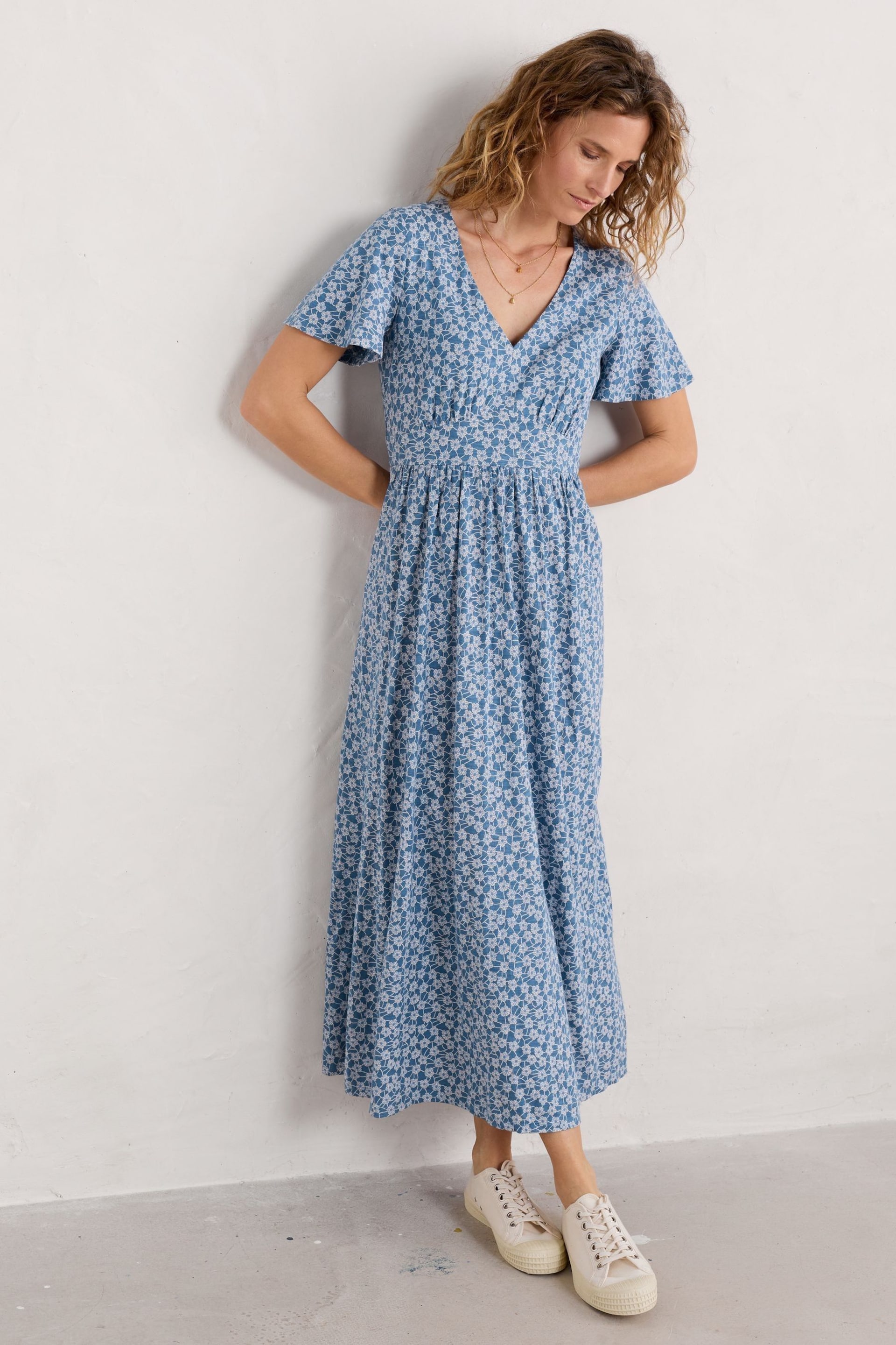 Seasalt Cornwall Blue Chateaux Dress - Image 3 of 5