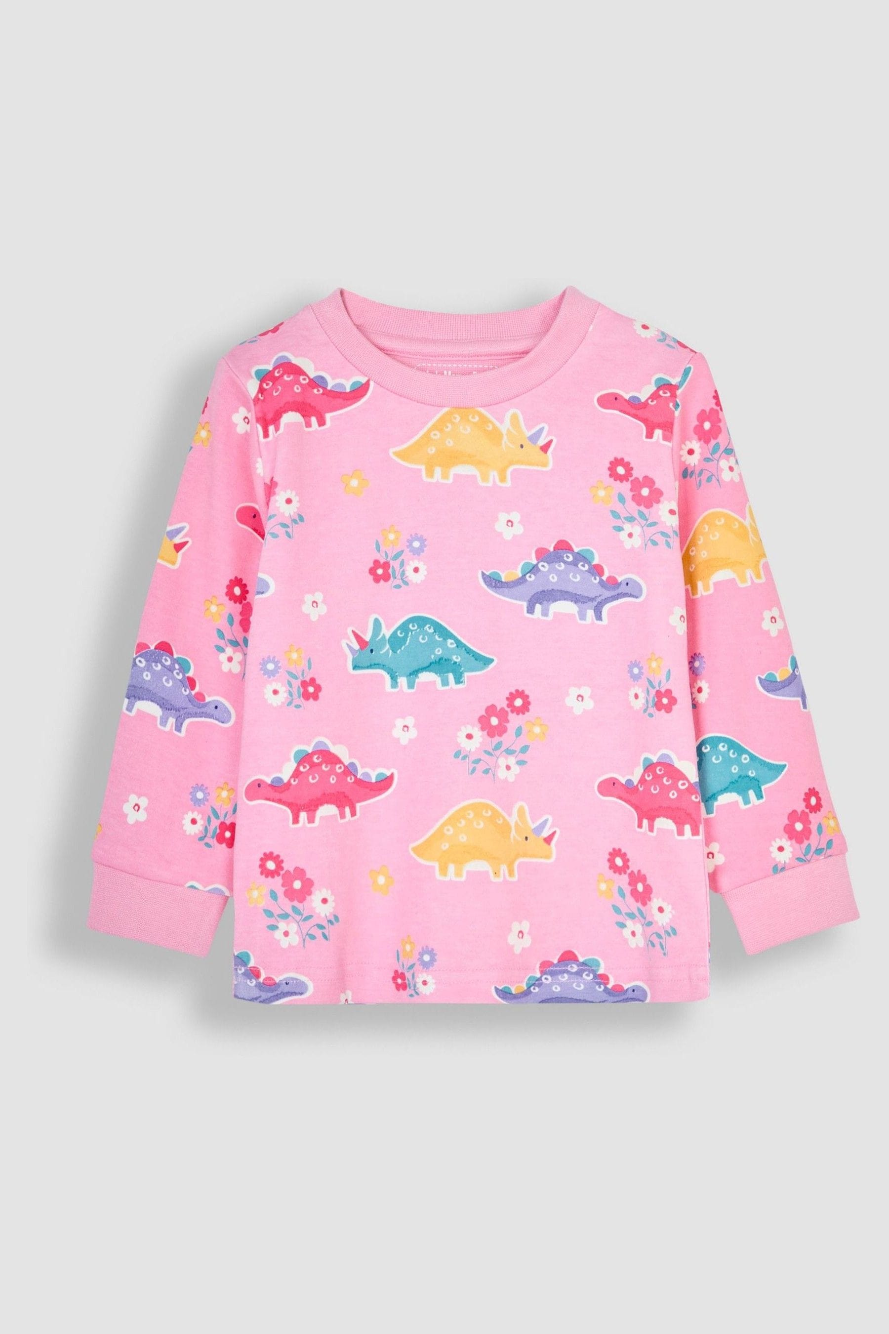 Buy JoJo Maman Bebe Pink Dinosaur Glow In the Dark Pyjamas from Next Luxembourg