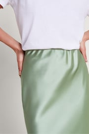 Monsoon Green Sofia Satin Maxi Skirt - Image 4 of 4