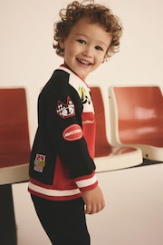 Red/Black Colourblock Zip Through Bomber Jacket (3mths-7yrs) - Image 3 of 9