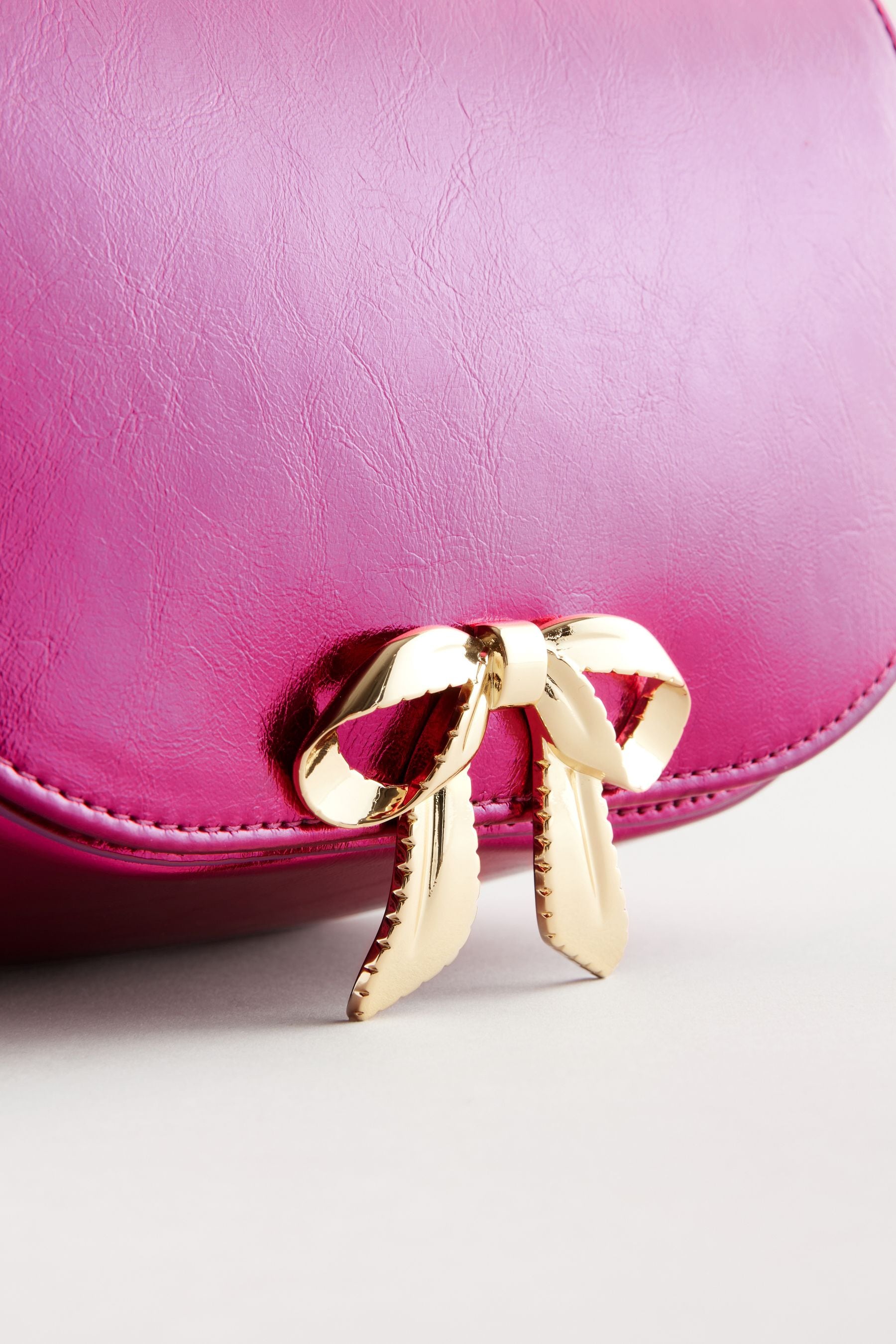 Buy Cath Kidston Pink Metallic Bow Saddle Cross Body Bag from the Next UK online shop