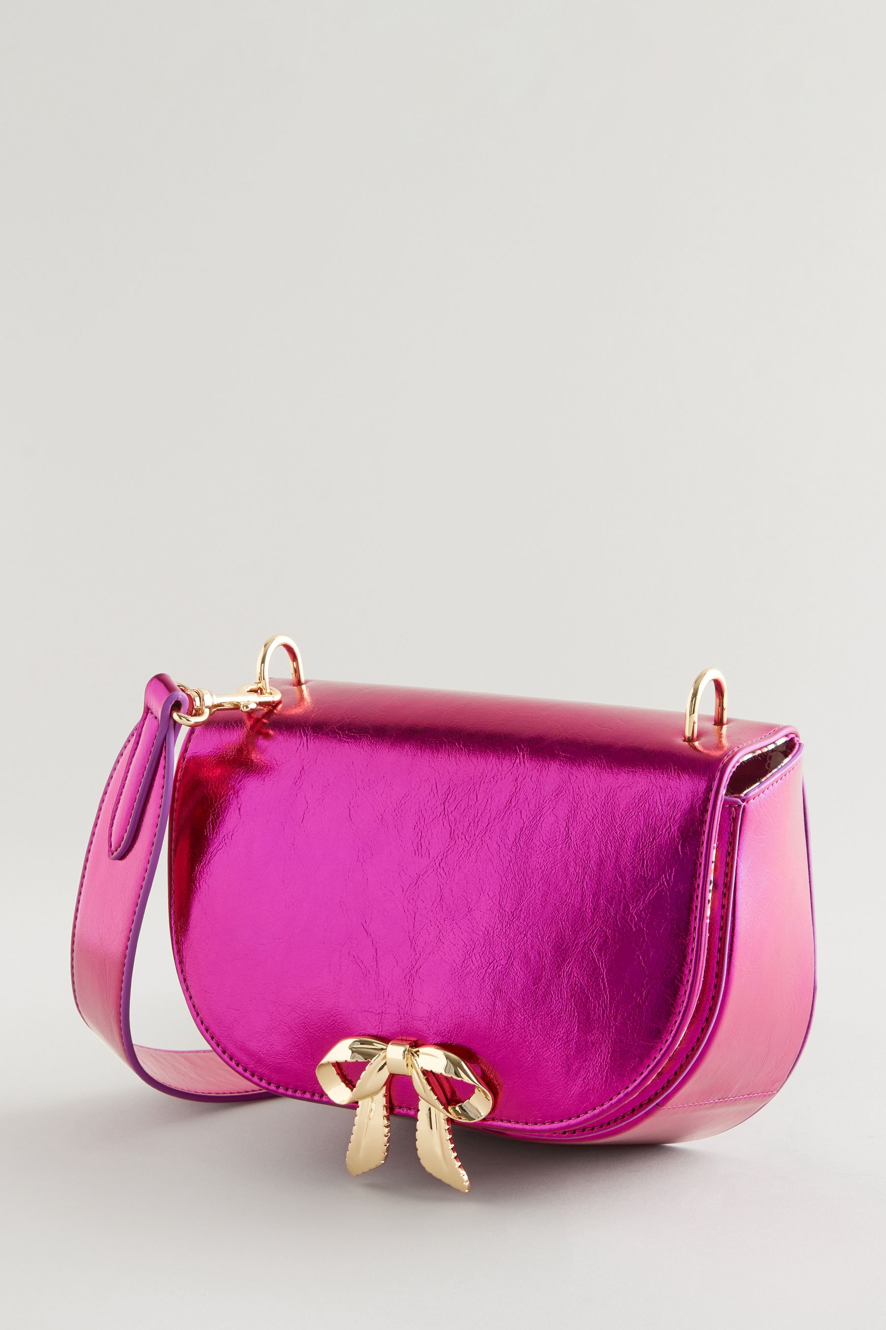 Pink metallic bag hot sale