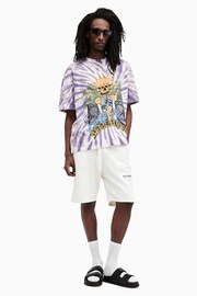 AllSaints Purple Fest Crew Neck T-Shirt - Image 4 of 6