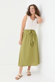 FatFace Sascha Green Midi Skirt - Image 3 of 6