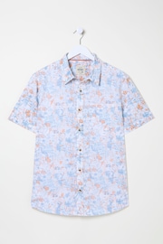 FatFace White Sketchy Hibiscus Print Shirt - Image 4 of 4