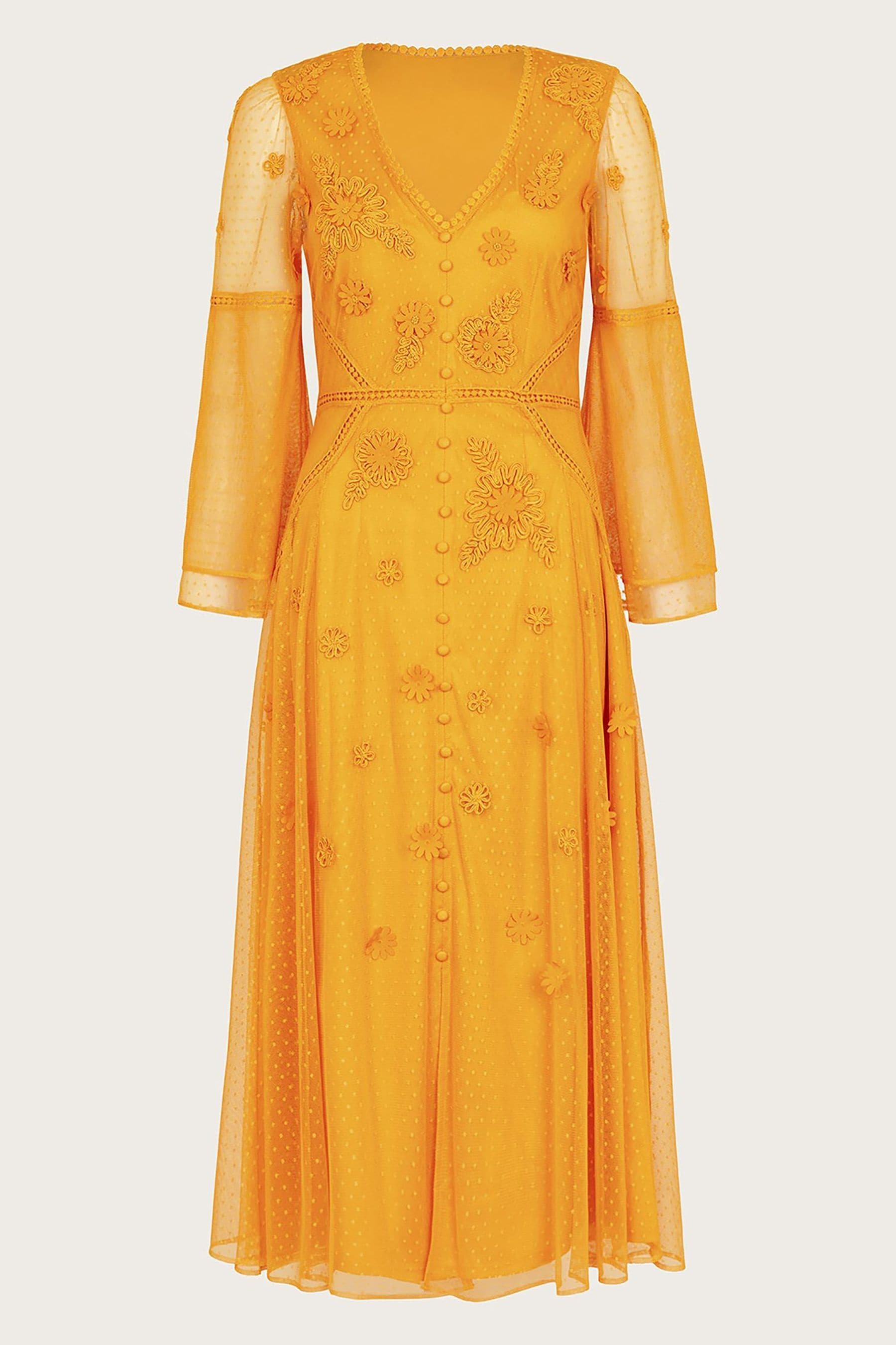 Buy Monsoon Yellow Alba Embroidered Tea Dress from Next Austria
