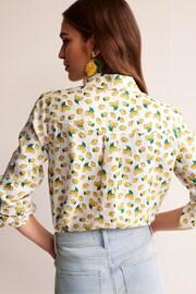 Boden Cream Sienna Linen Lemon Shirt - Image 3 of 5