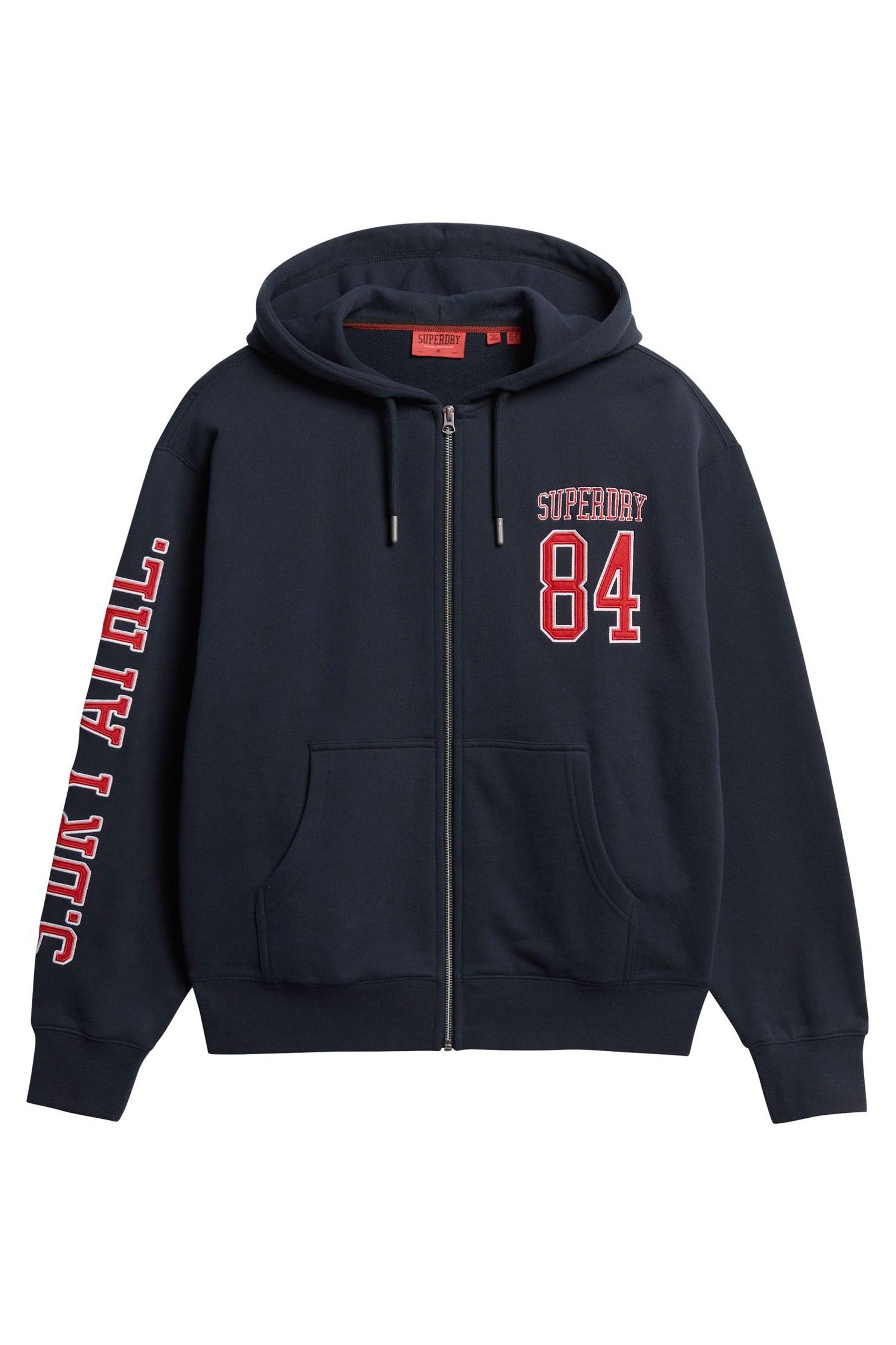 Buy Superdry Blue Boyfriend College Logo Zip Hoodie from Next Qatar