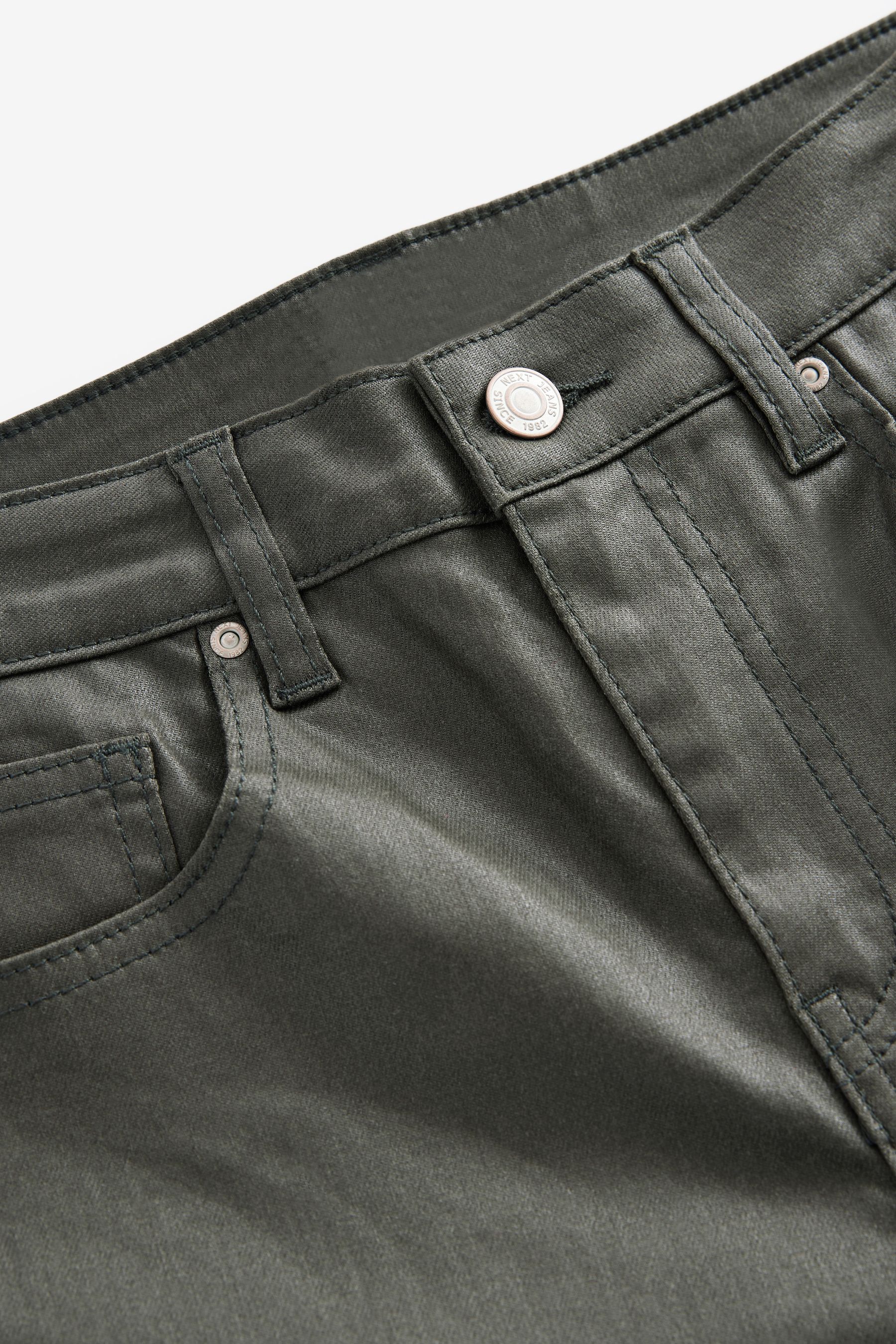 Green coated jeans new arrivals
