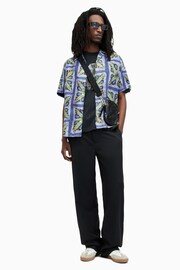 AllSaints Green Diaz Short Sleeve Shirt - Image 5 of 7