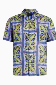 AllSaints Green Diaz Short Sleeve Shirt - Image 7 of 7