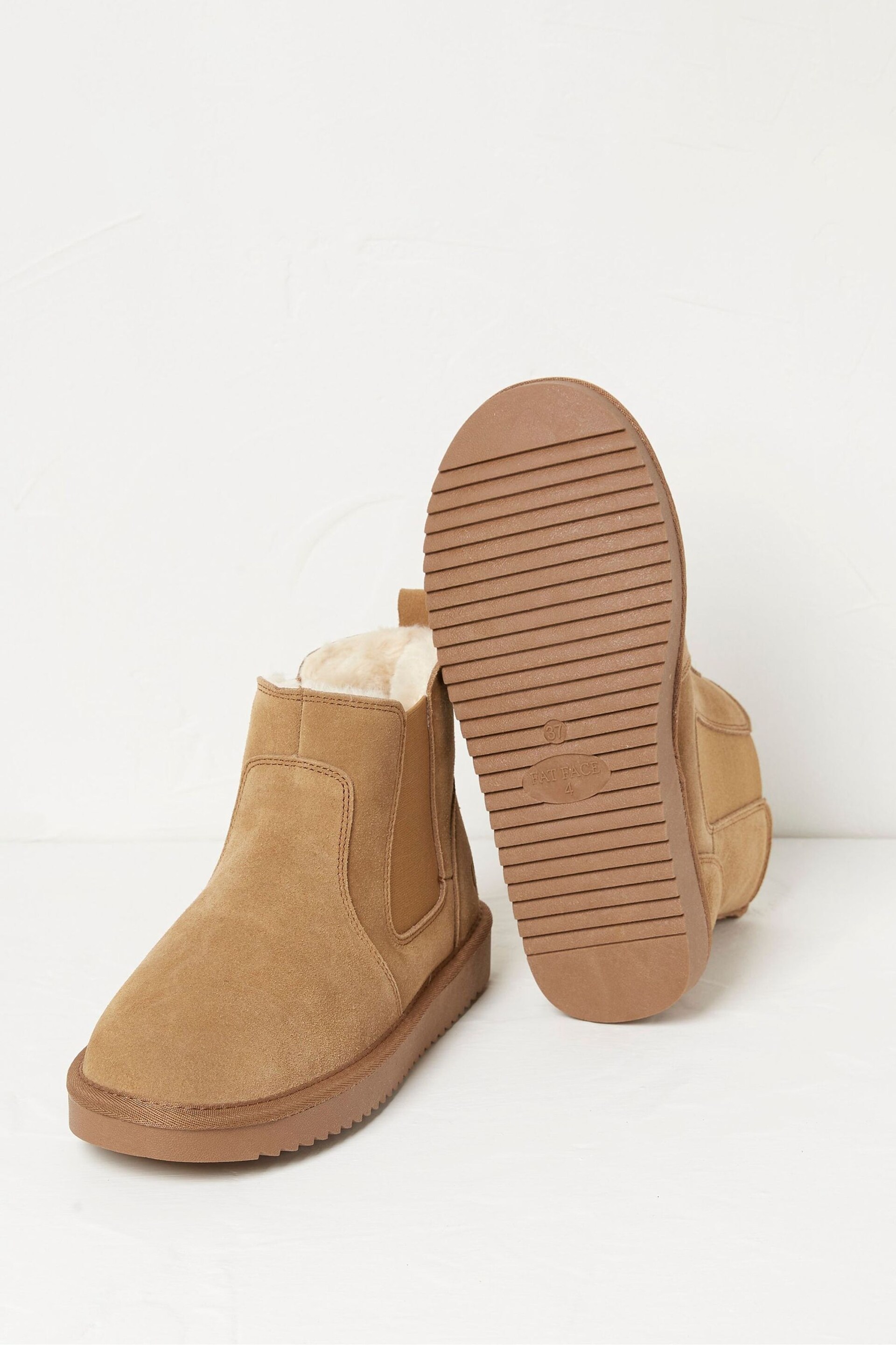 FatFace Brown Mini Suede Chelsea Boots - Image 2 of 3