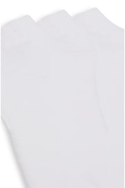 HUGO Invisible White Socks 3 Pack With Logo Details - Image 3 of 3
