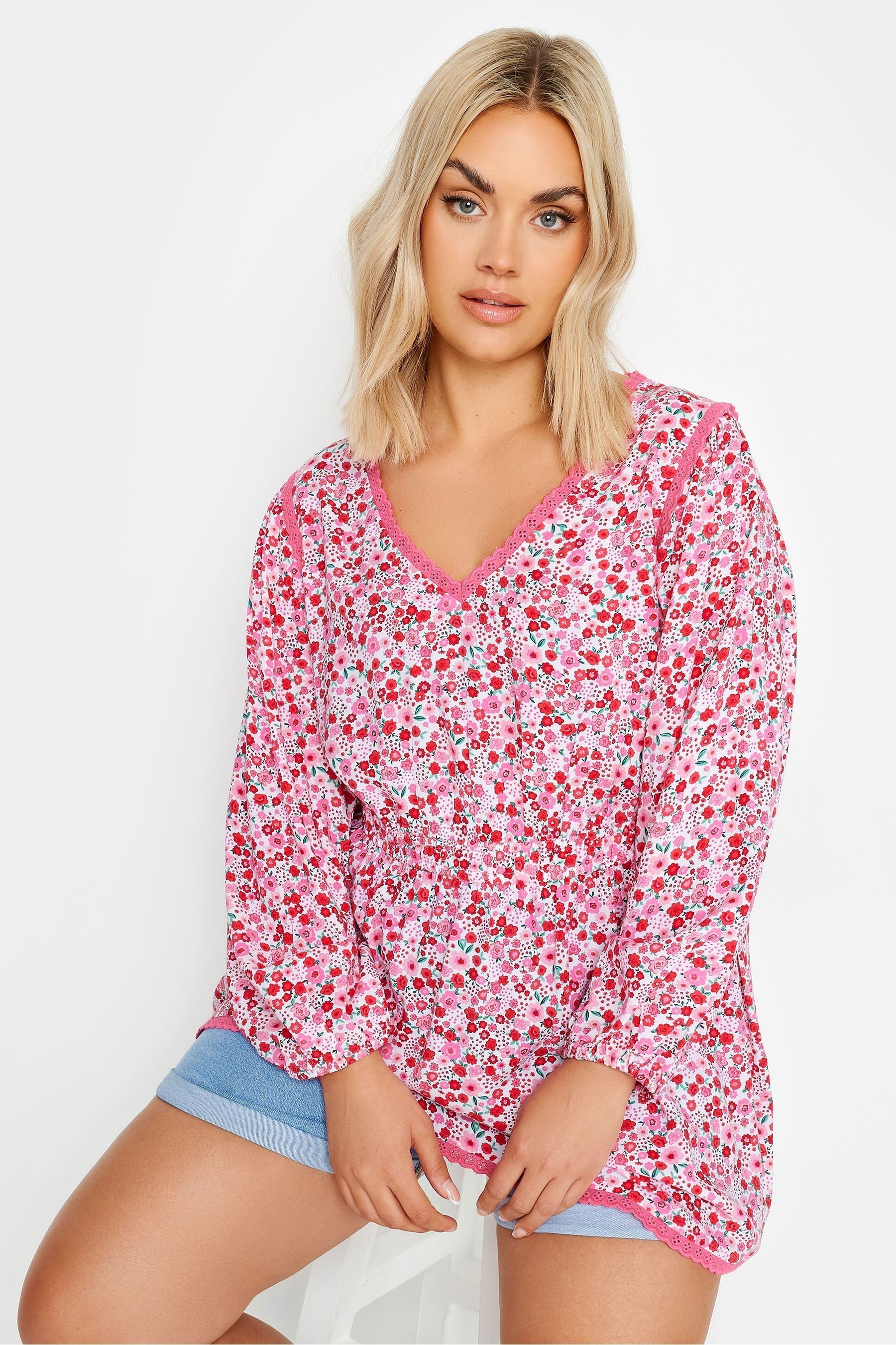 Ditsy print top clearance