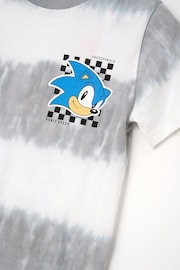 Angel & Rocket Grey 100% Cotton Sonic Tie Dye T-Shirt - Image 6 of 6