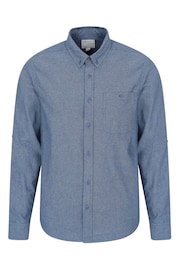 Mountain Warehouse Blue Mens Driftwood Organic Chambray Shirt - Image 1 of 4