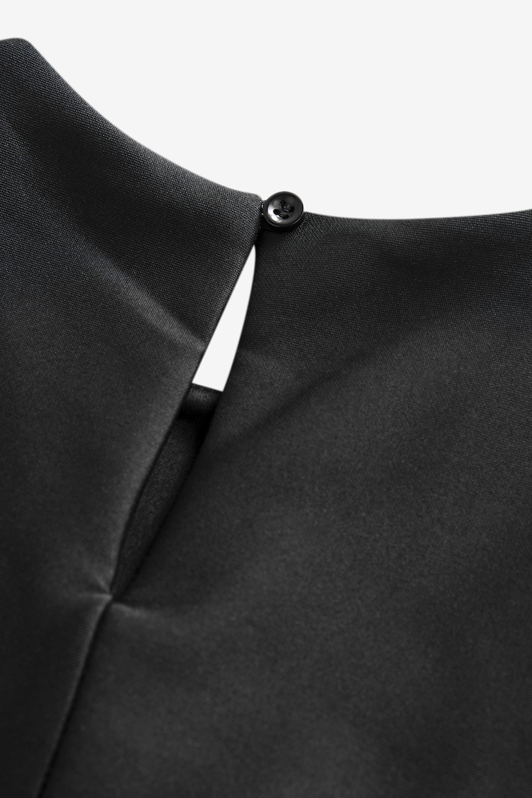 Black Bow Detail Scuba Occasion Dress (1.5-16yrs) - Image 5 of 5