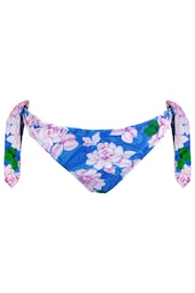 Pour Moi Blue Rosa Cova Tie Side Bikini Bottoms - Image 3 of 4