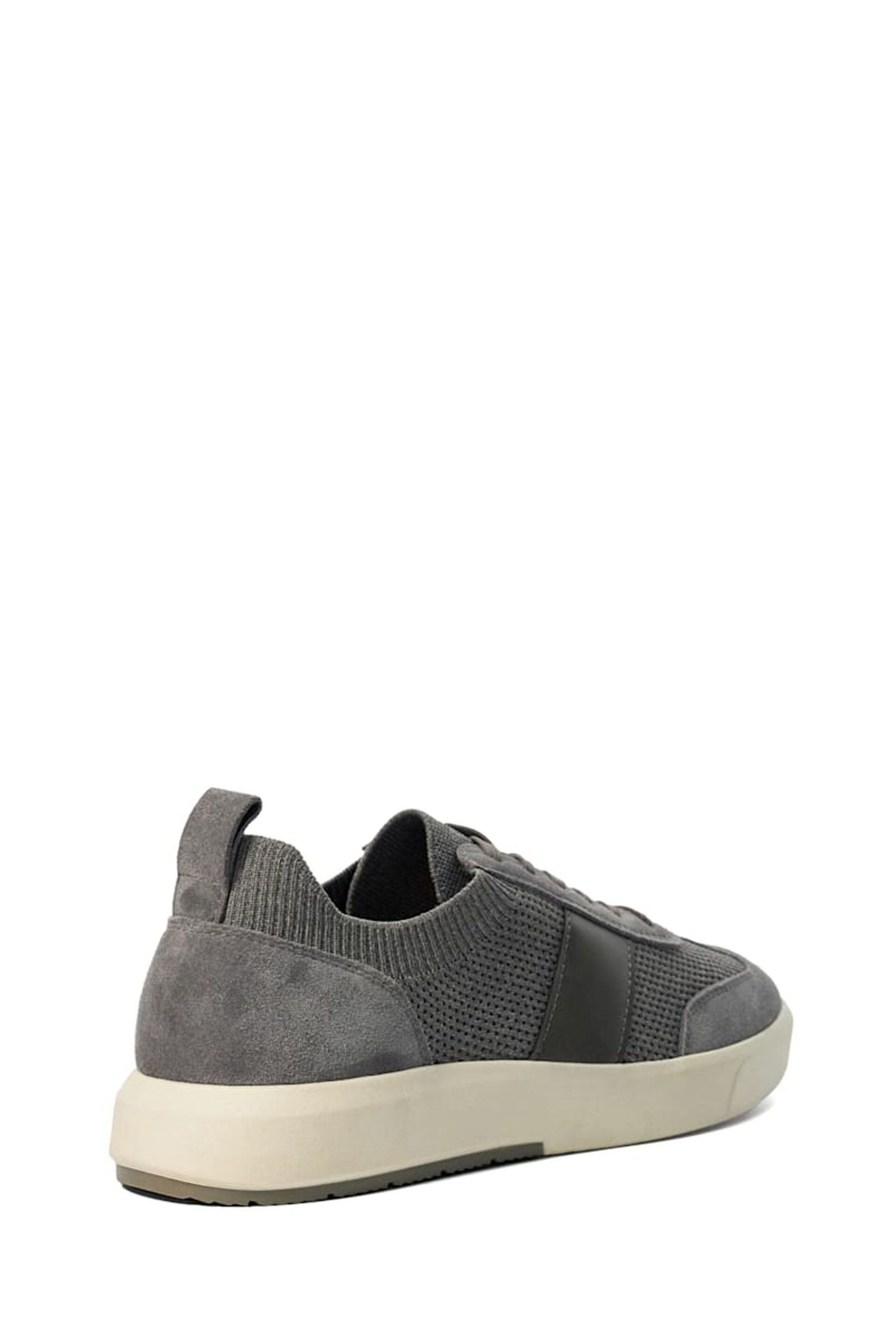Dune London Grey Trailing Knitted Runner Trainers - Image 4 of 5