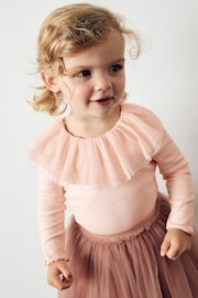 Pale Pink Sparkle Collar Top (3mths-7yrs) - Image 3 of 6