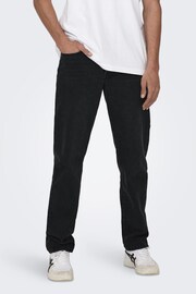 Only & Sons Black Straight Leg Jeans - Image 1 of 6