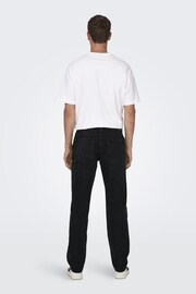 Only & Sons Black Straight Leg Jeans - Image 2 of 6