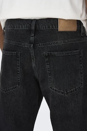 Only & Sons Black Straight Leg Jeans - Image 3 of 6