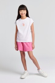 U.S. Polo Assn. Girls Ombre Bermuda Shorts & T-Shirt Set - Image 2 of 9