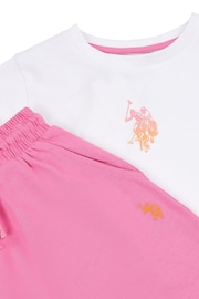 U.S. Polo Assn. Girls Ombre Bermuda Shorts & T-Shirt Set - Image 9 of 9