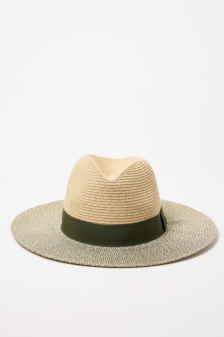 Oliver Bonas Green Twist Bow Fedora Hat - Image 1 of 7