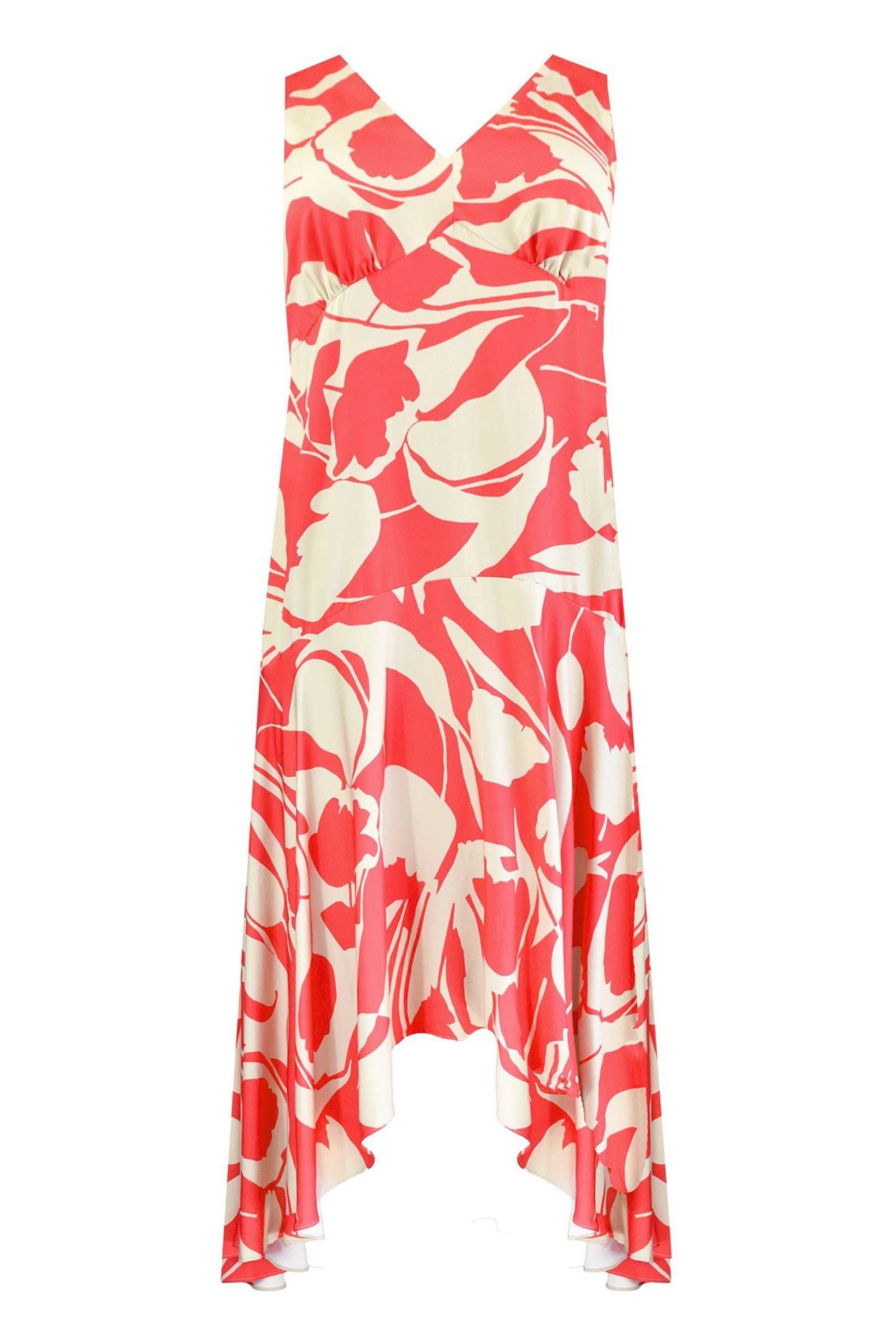 Live Unlimited Curve Red Abstract Print Sleeveless Maxi Dress - Image 9 of 9