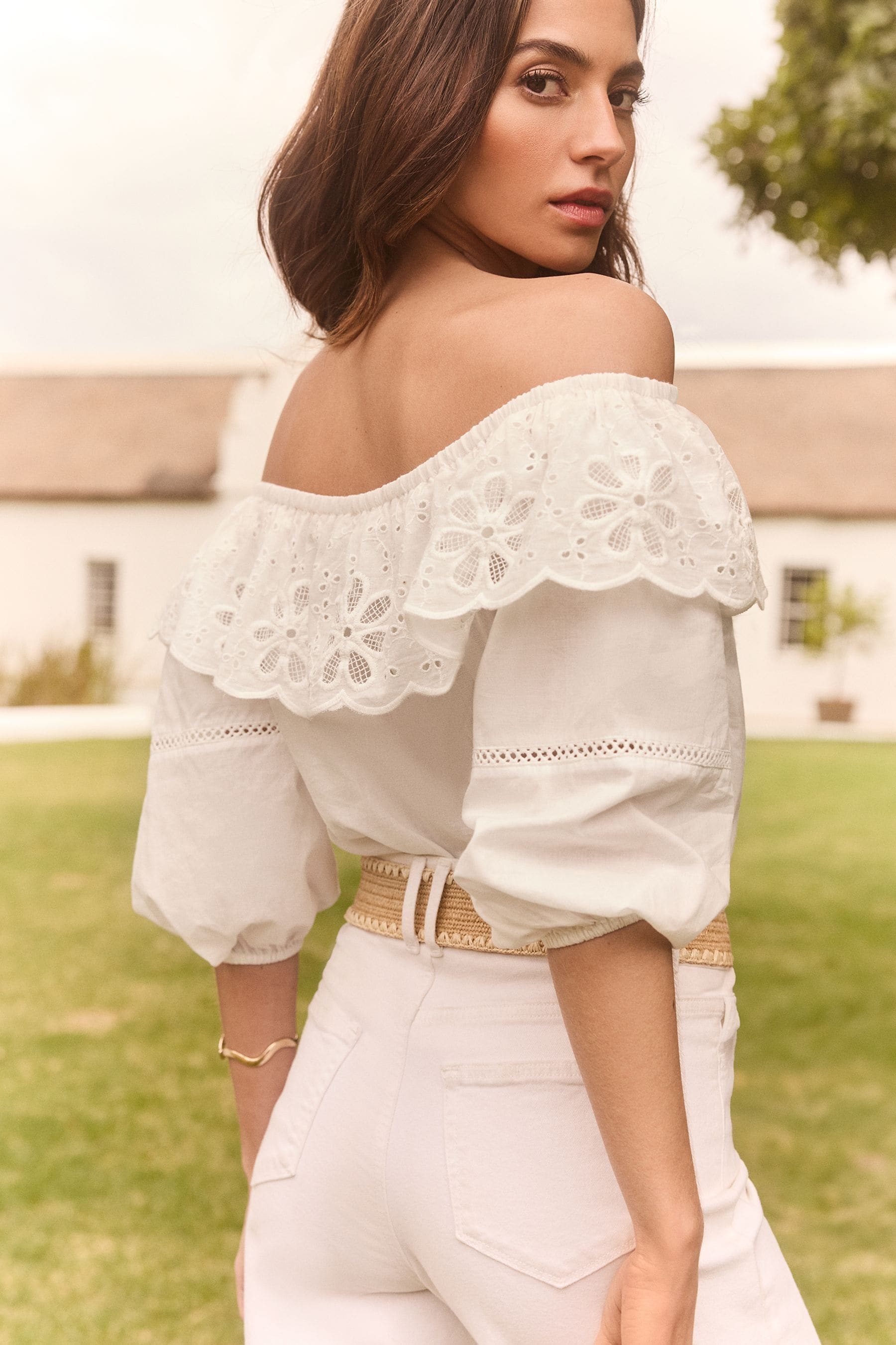 Lipsy lace bardot top online