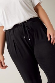 Evans Curve Black Jersey Tapered Trousers - Image 5 of 6