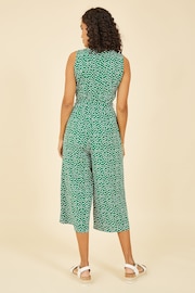 Mela Green Ditsy Daisy Sleeveless Culotte Jumpsuit - Image 4 of 5