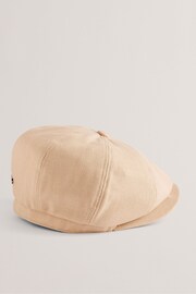 Ted Baker Cream Aliccs Herringbone Texture Baker Boy Hat - Image 1 of 4