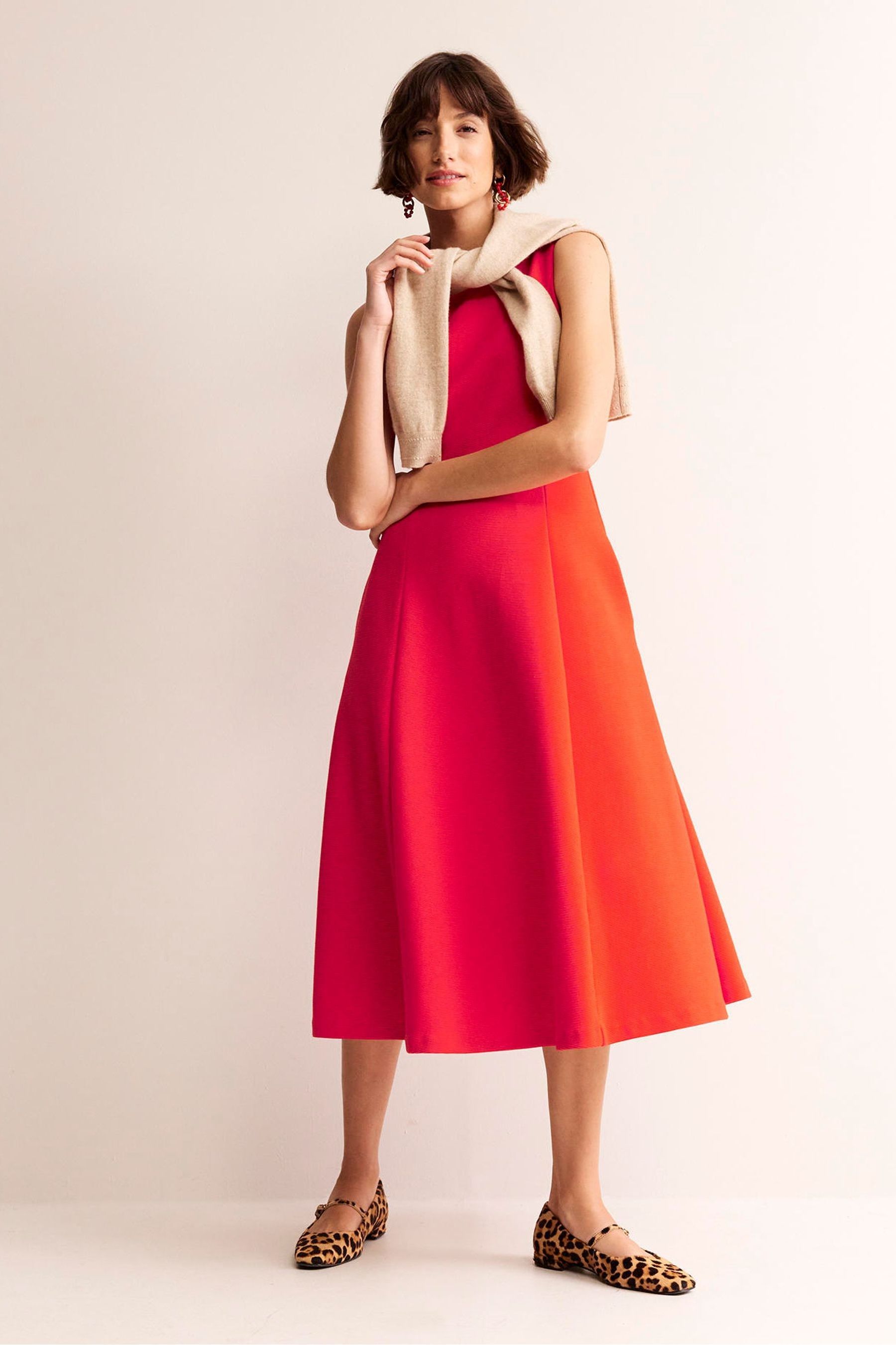 Buy Boden Red Petite Scarlet Ottoman Ponte Dress from Next Luxembourg