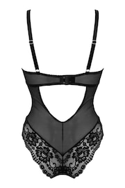 Pour Moi Black Fleur Half Padded Underwired Bra - Image 4 of 4