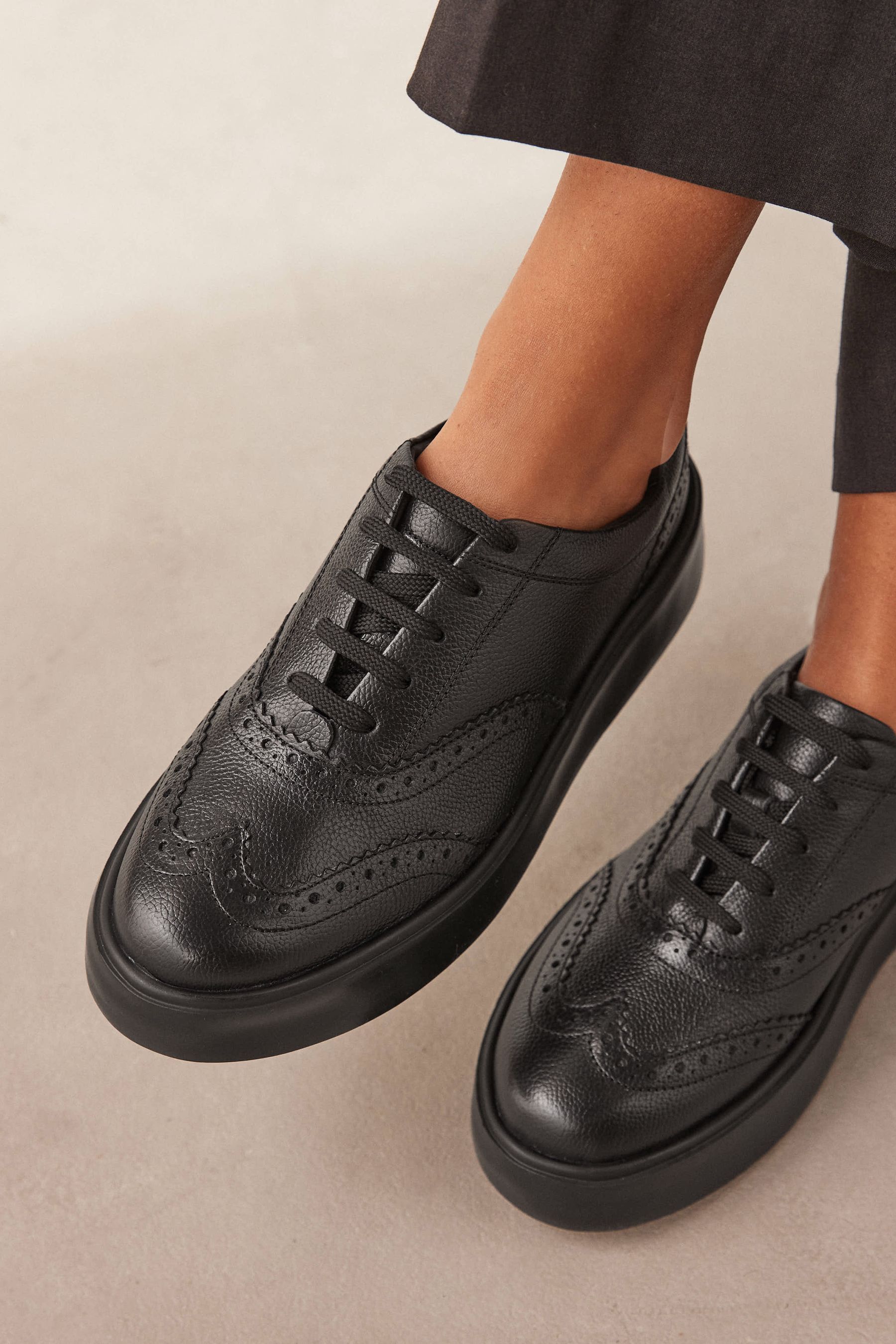 Next black brogues hotsell
